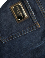 Dolce & Gabbana Chic Skinny Blue Denim Jeans