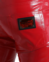 Dolce & Gabbana Sleek Red Glossy Skinny Pants