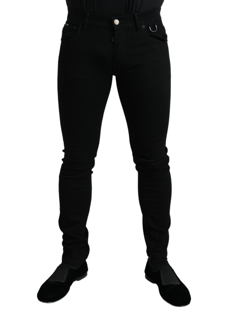 Dolce & Gabbana Elegant Black Cotton Skinny Jeans