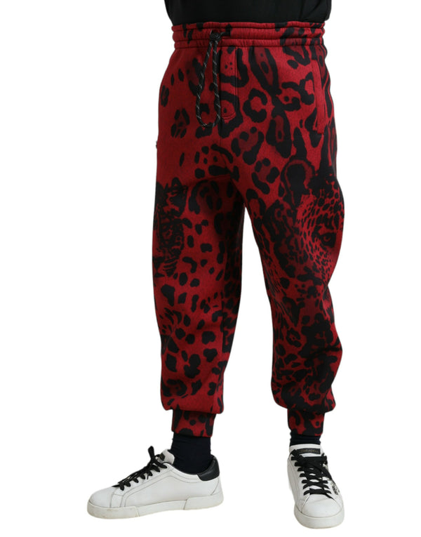 Dolce & Gabbana Elegant Leopard Print Joggers