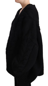 Dolce & Gabbana Elegant Black Wool-Cashmere Cardigan