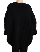 Dolce & Gabbana Elegant Black Wool-Cashmere Cardigan