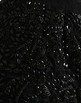 Dolce & Gabbana Black Crystal-Embellished Runway Skirt