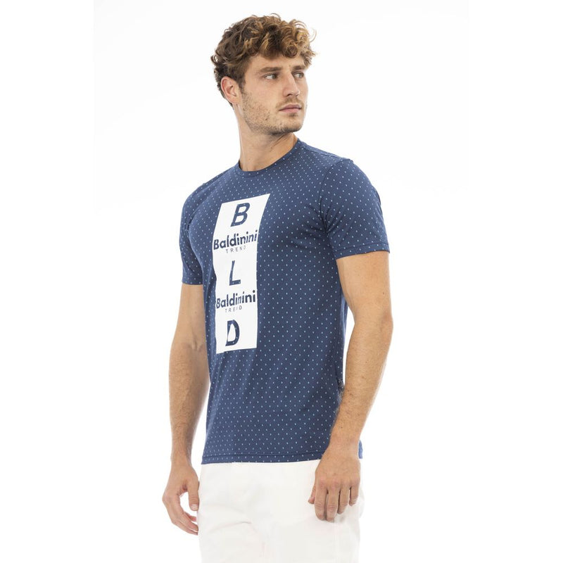 Baldinini Trend Blue Cotton Men T-Shirt