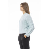 Baldinini Trend Light Blue Wool Women Sweater