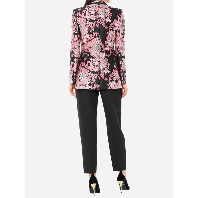 Dolce & Gabbana Floral Jacquard Single-Breasted Jacket