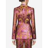 Dolce & Gabbana Floral Jacquard Blazer with Metal Fibre Detail