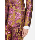 Dolce & Gabbana Floral Jacquard Blazer with Metal Fibre Detail