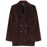 Dolce & Gabbana Elegant Oversized Corduroy Velvet Jacket