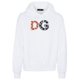 Dolce & Gabbana Chic White Cotton Hooded Sweatshirt with DG Chest Logo