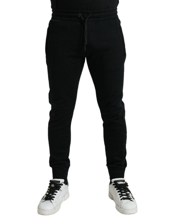 Dolce & Gabbana Exquisite Cotton Blend Jogger Pants - Black