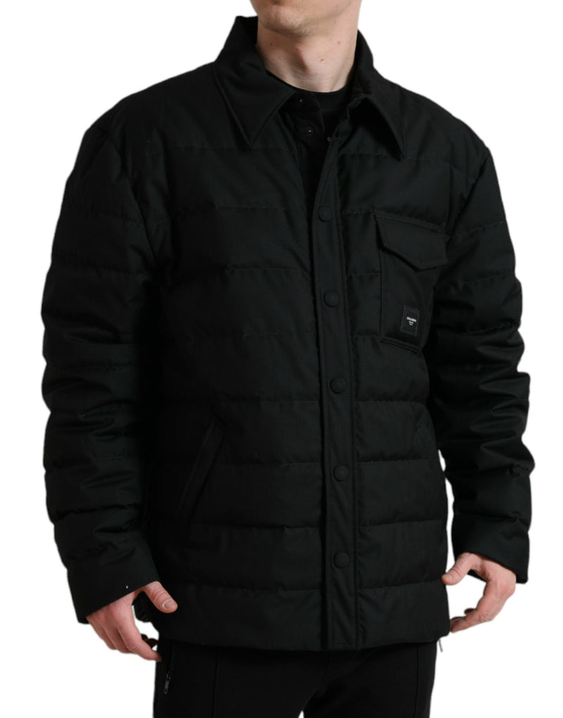 Dolce & Gabbana Elegant Black Quilted Down Jacket