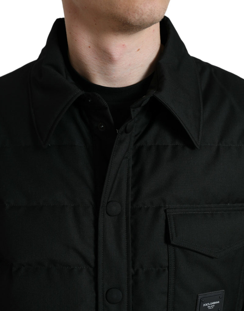 Dolce & Gabbana Elegant Black Quilted Down Jacket