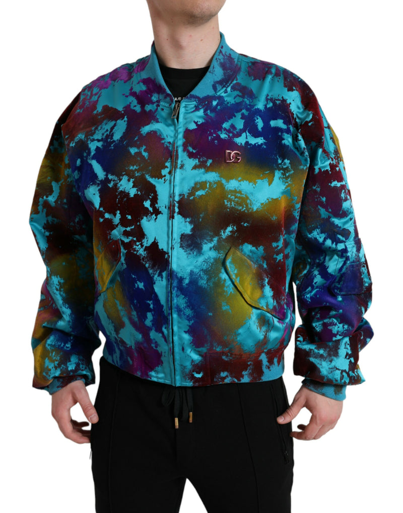 Dolce & Gabbana Multicolor Polyester Bomber Jacket