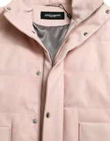 Dolce & Gabbana Chic Pink Puffer Jacket with Sleek Design