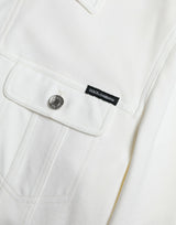 Dolce & Gabbana Elegant White Cotton Denim Jacket