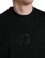 Dolce & Gabbana Elegant Black Cotton Blend Pullover Sweater