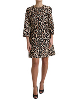 Dolce & Gabbana Leopard Print A-Line Mini Dress