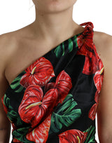 Dolce & Gabbana Tropical Elegance Silk Draped Dress