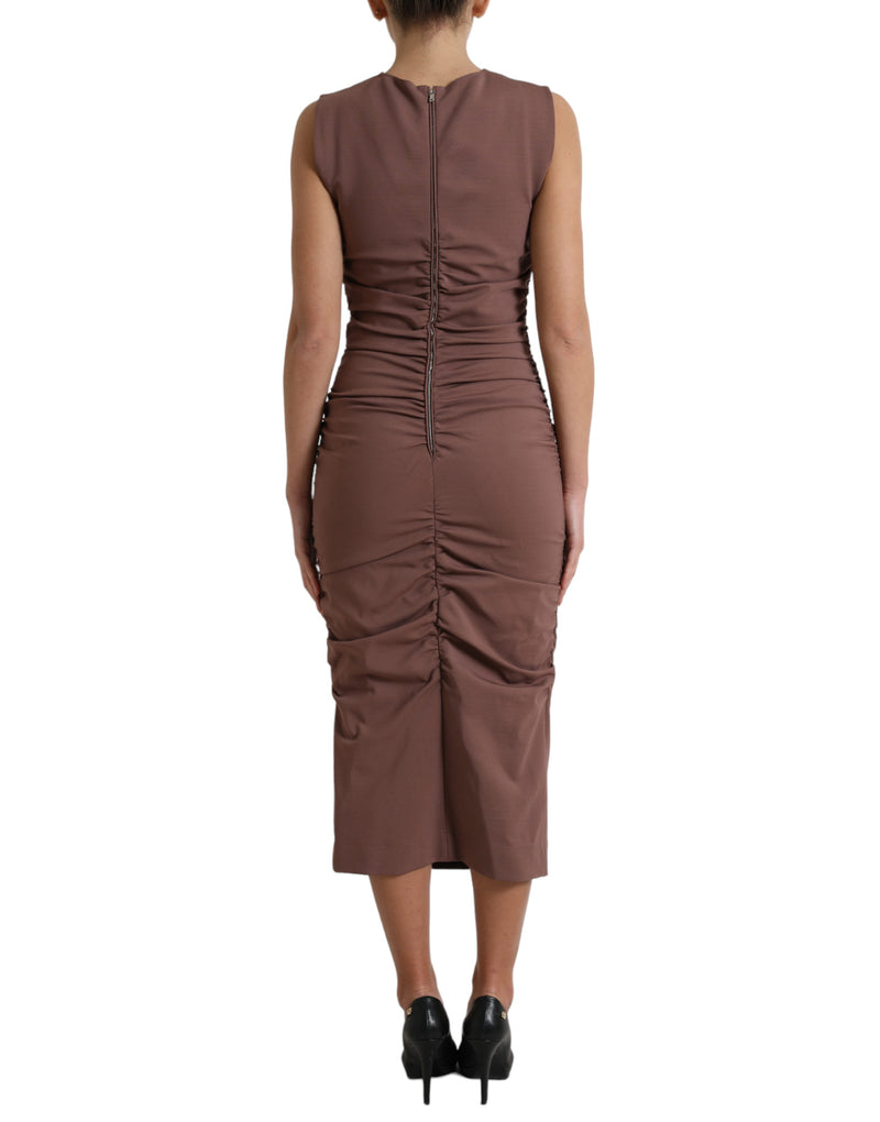 Dolce & Gabbana Elegant Sleeveless Sheath Midi Dress