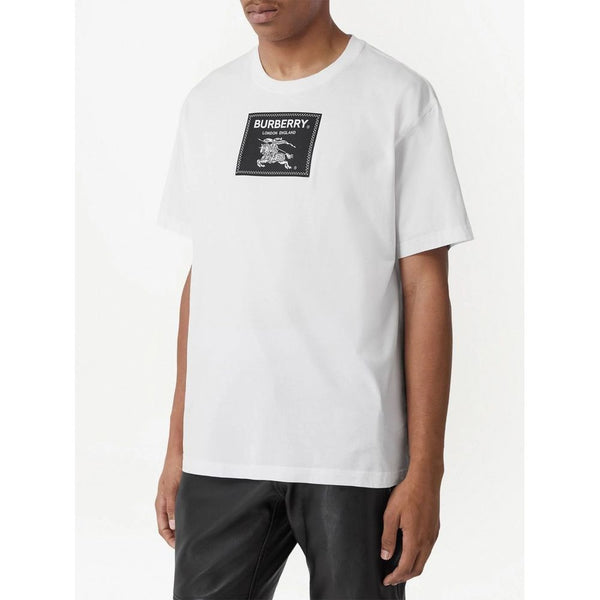 Burberry Elegant White Stretch Cotton Tee