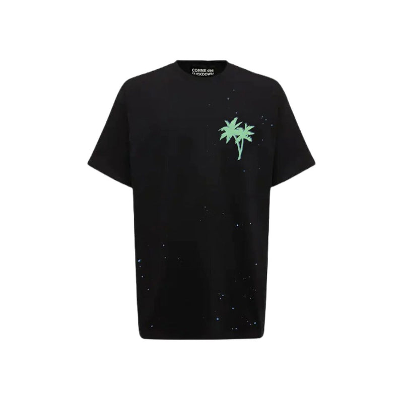 Comme Des Fuckdown Palm Print Cotton Half-Sleeve Tee