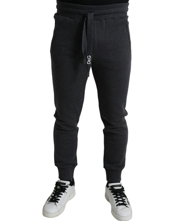 Dolce & Gabbana Elevated Casual Gray Cotton Joggers