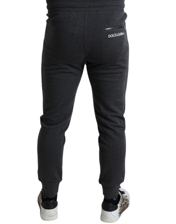 Dolce & Gabbana Elevated Casual Gray Cotton Joggers