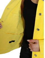 Dolce & Gabbana Exquisite Yellow Denim Button-Down Jacket