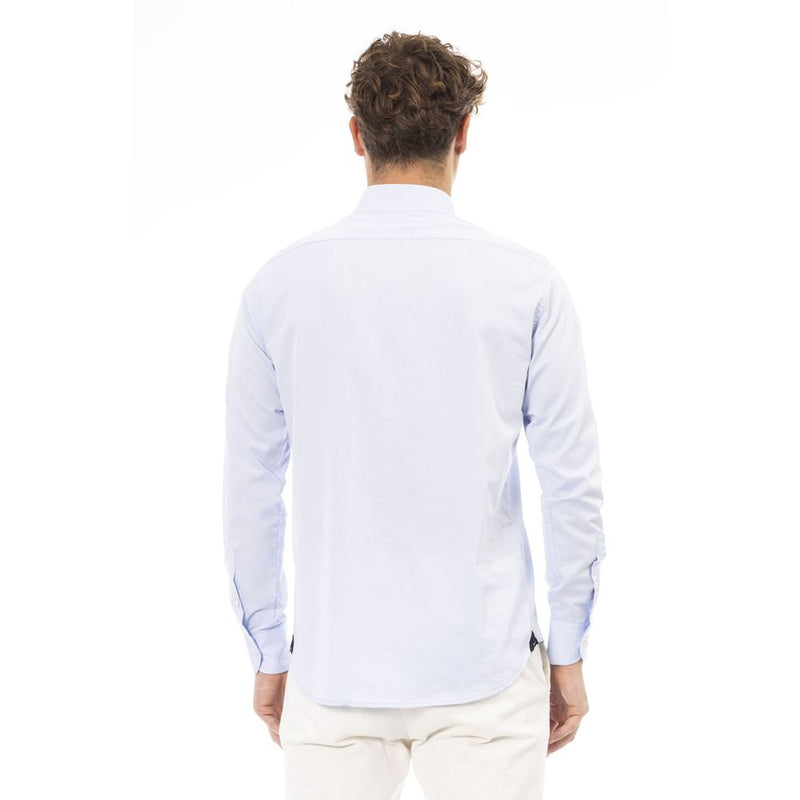 Baldinini Trend Light Blue Cotton Men Shirt