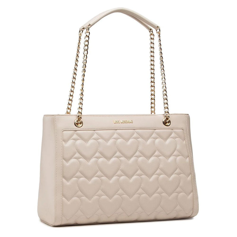 Love Moschino Chic Heart Motif Faux Leather Shopper