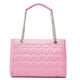 Love Moschino Chic Pink Faux Leather Heart Shopping Bag