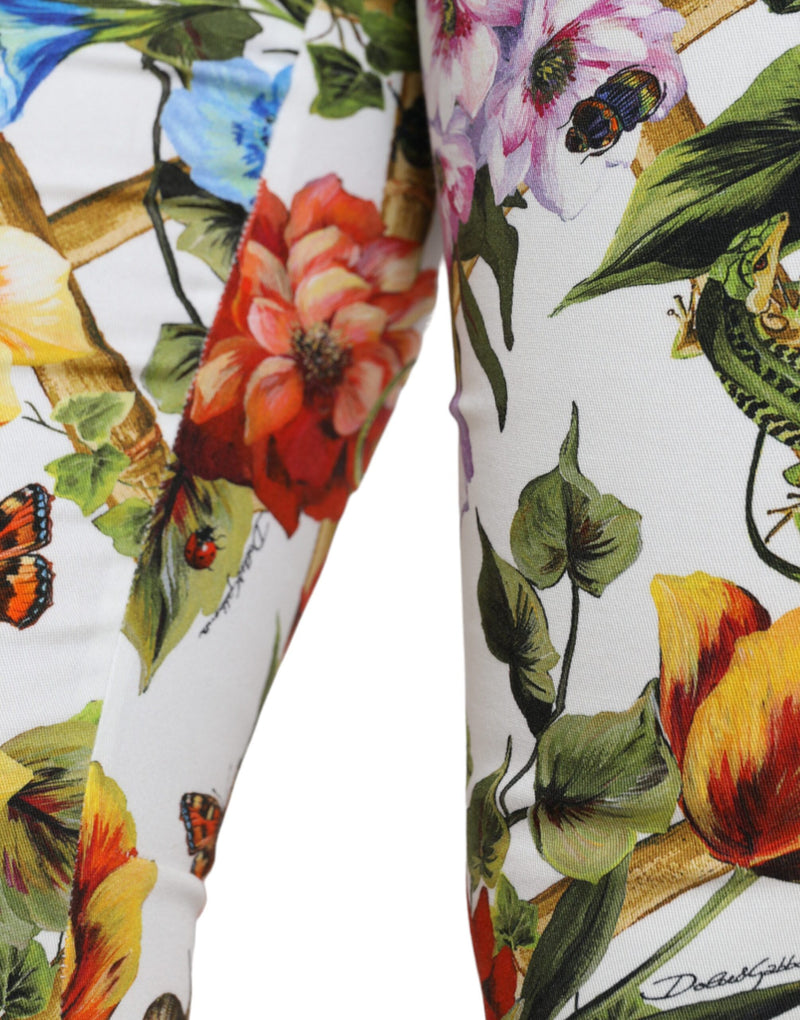 Dolce & Gabbana Floral High Waist Cropped Fashion Pants