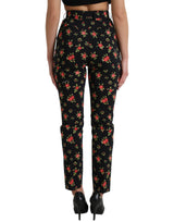 Dolce & Gabbana Elegant High-Waist Floral Tapered Pants