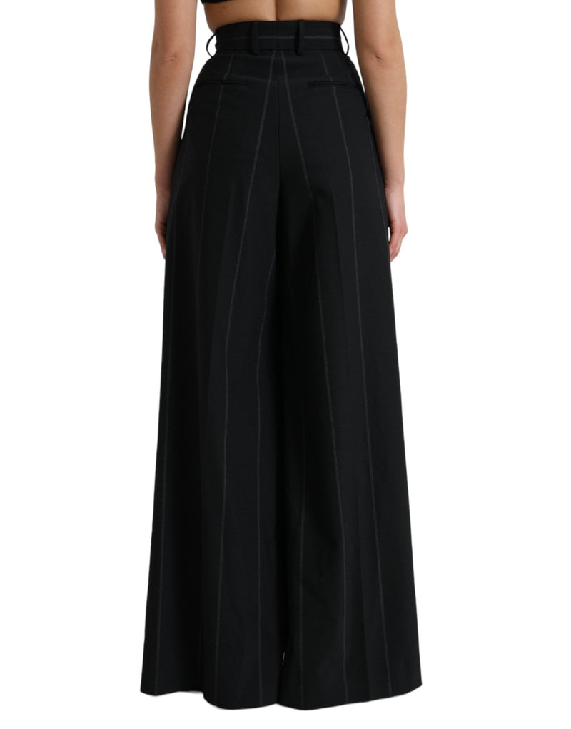 Dolce & Gabbana High Waist Wide Leg Pants with Slit