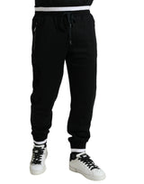 Dolce & Gabbana Elegant Black and White Cotton Joggers