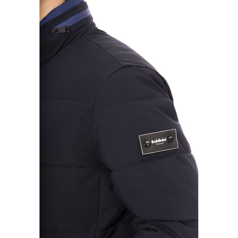 Baldinini Trend Blue Polyester Men Jacket