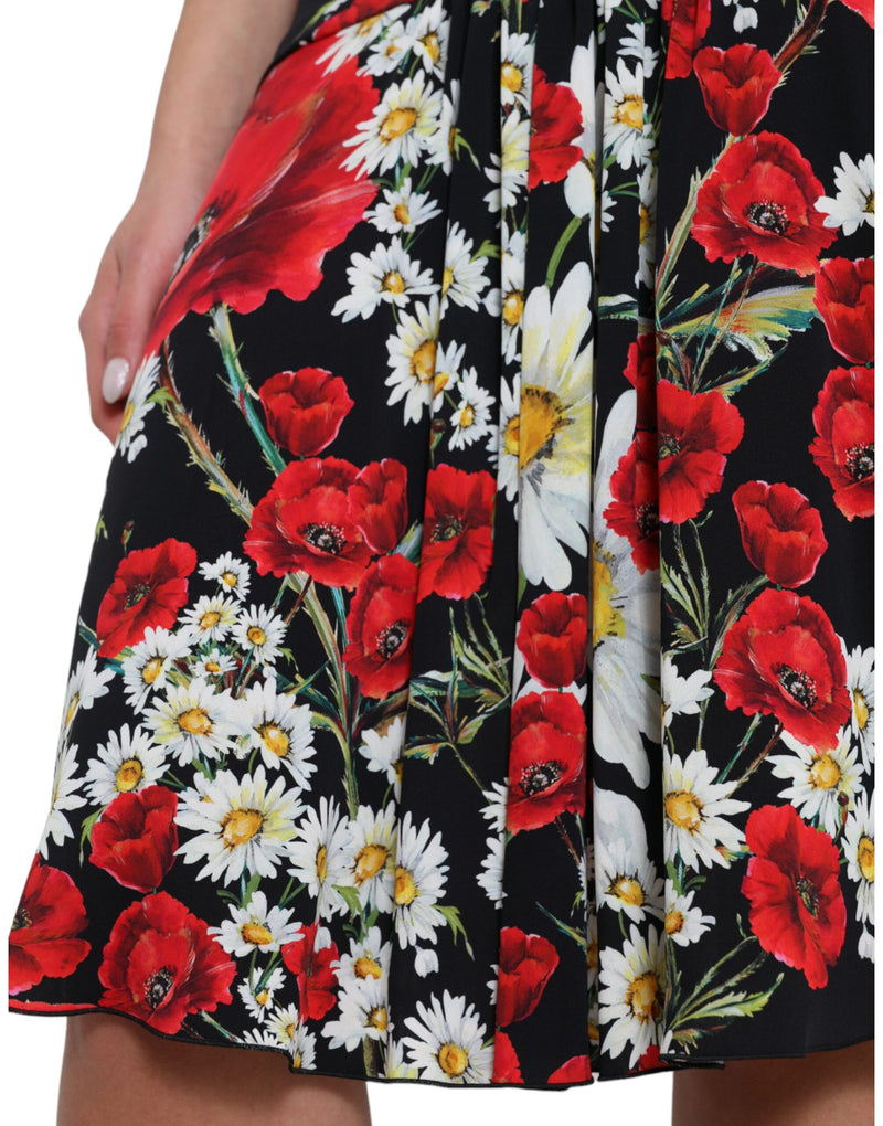 Dolce & Gabbana Floral A-Line Midi Silk Skirt - Elegant and Chic