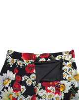 Dolce & Gabbana Floral A-Line Midi Silk Skirt - Elegant and Chic