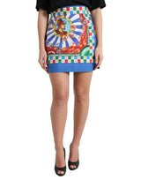 Dolce & Gabbana Sicilian Carretto Cotton Mini Skirt