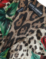 Dolce & Gabbana Floral Leopard Print Silk Waistcoat