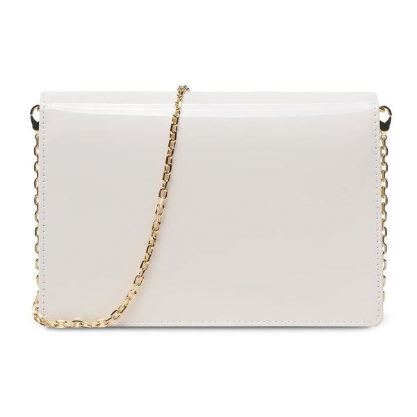 Love Moschino Chic Varnished Faux Leather Shoulder Bag