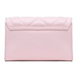 Love Moschino Chic Pink Faux Leather Crossbody Bag with Gold Accents