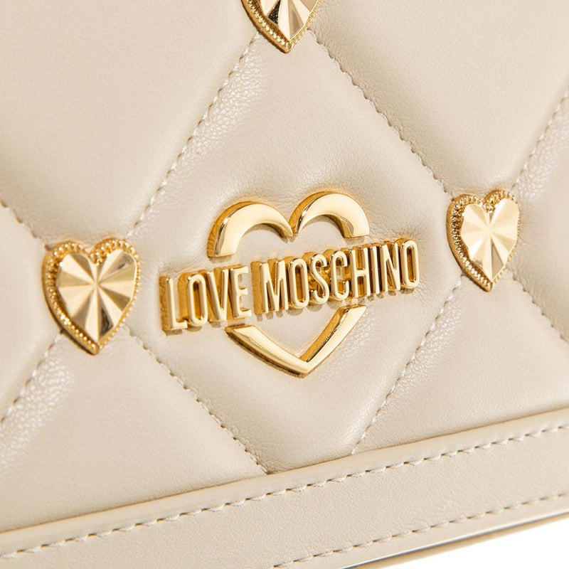 Love Moschino Chic White Faux Leather Crossbody Bag