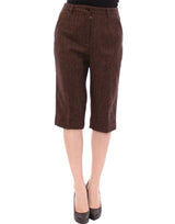 Dolce & Gabbana Elegant Wool Blend Brown Shorts