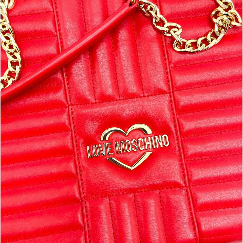 Love Moschino Chic Quilted Shopper Tote in Pink