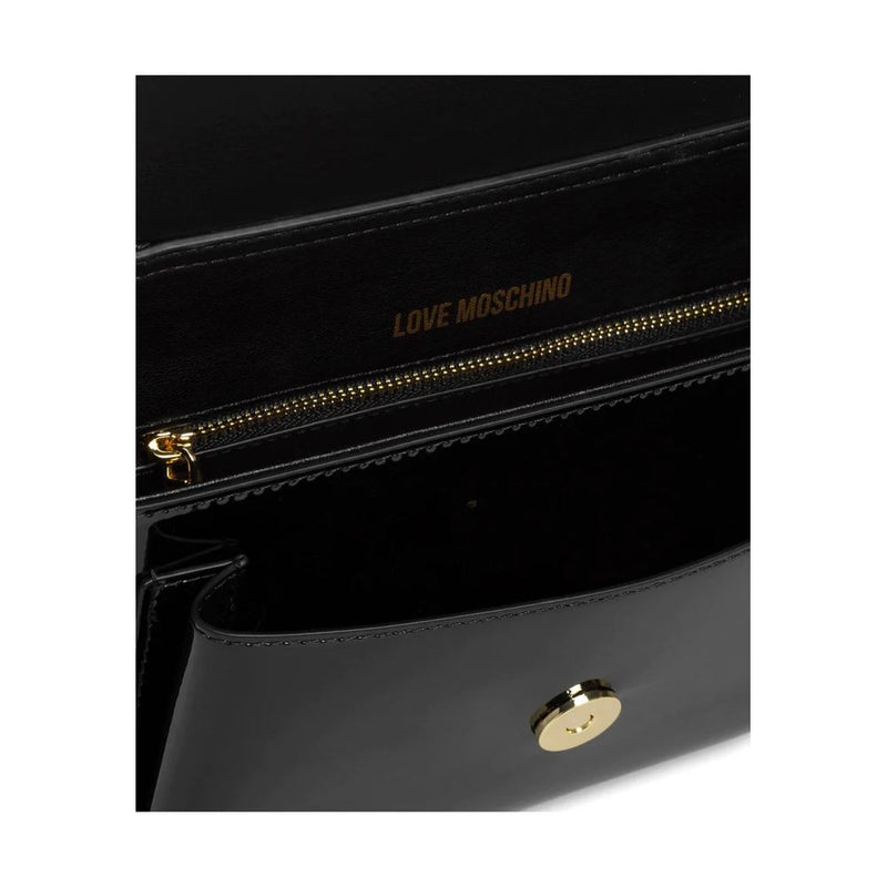 Love Moschino Glossy Chic Faux Leather Shoulder Bag