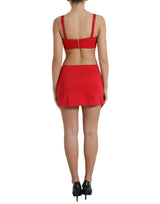 Dolce & Gabbana Exquisite Red Cut Out Bodycon Mini Dress