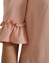 Dolce & Gabbana Elegant Light Pink A-Line Shift Mini Dress