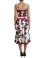 Dolce & Gabbana Elegant White Lace Silk Floral A-line Dress